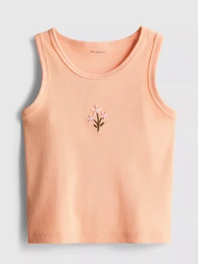 7–15 år | broderet ribbet tanktop