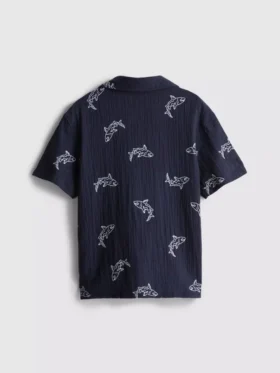 7–15 år | broderet skjorte med knapper