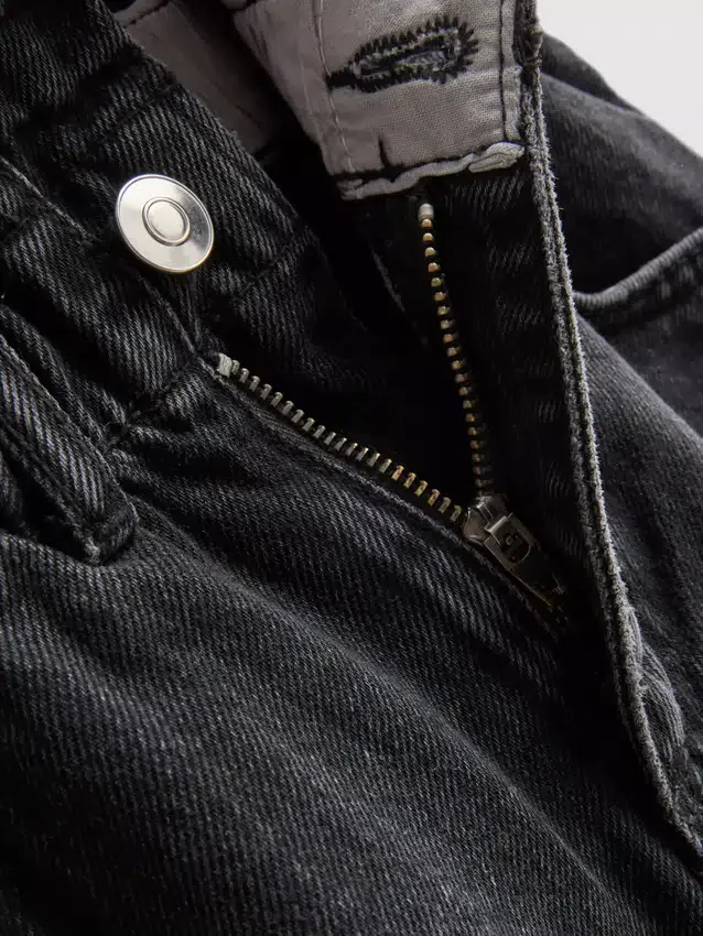 7–15 år | denimshorts i papirpose-stil