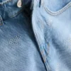 7–15 år | denimshorts med strass-sløjfe