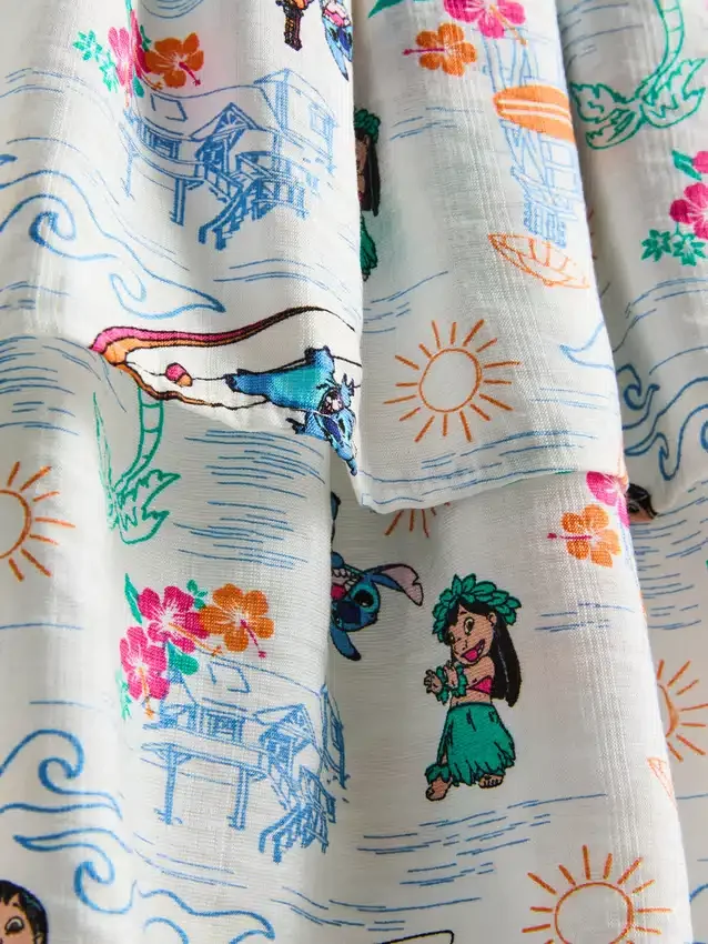 7–15 år | Disney-sæt med Stitch-top og Rara-nederdel