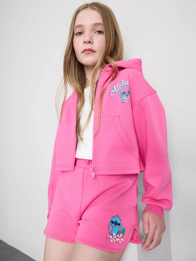 7–15 år | Disney-Stitch-hoodie med lynlås
