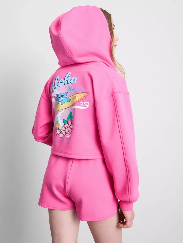 7–15 år | Disney-Stitch-hoodie med lynlås