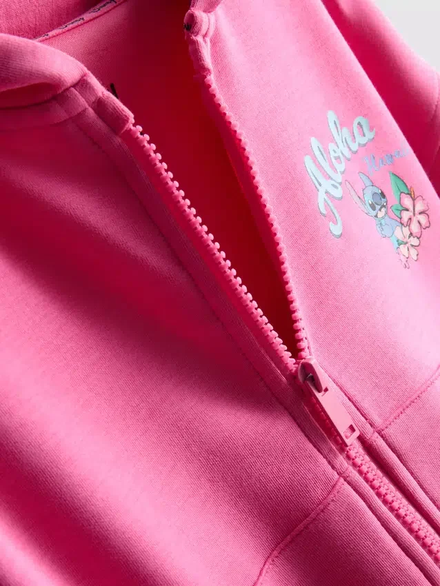 7–15 år | Disney-Stitch-hoodie med lynlås