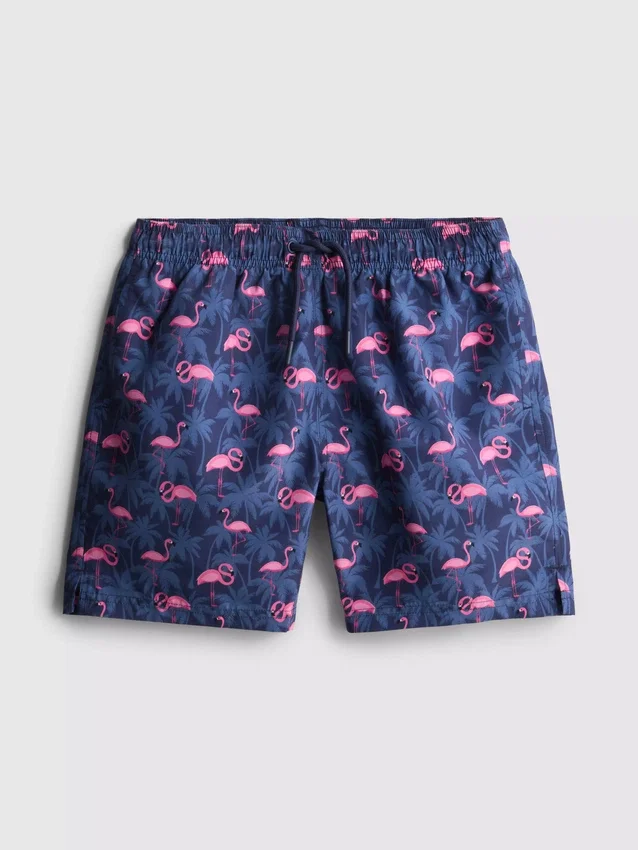 7–15 år | flamingo-motiv på badeshortsen