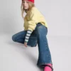 7–15 år | flare-jeans med bælte