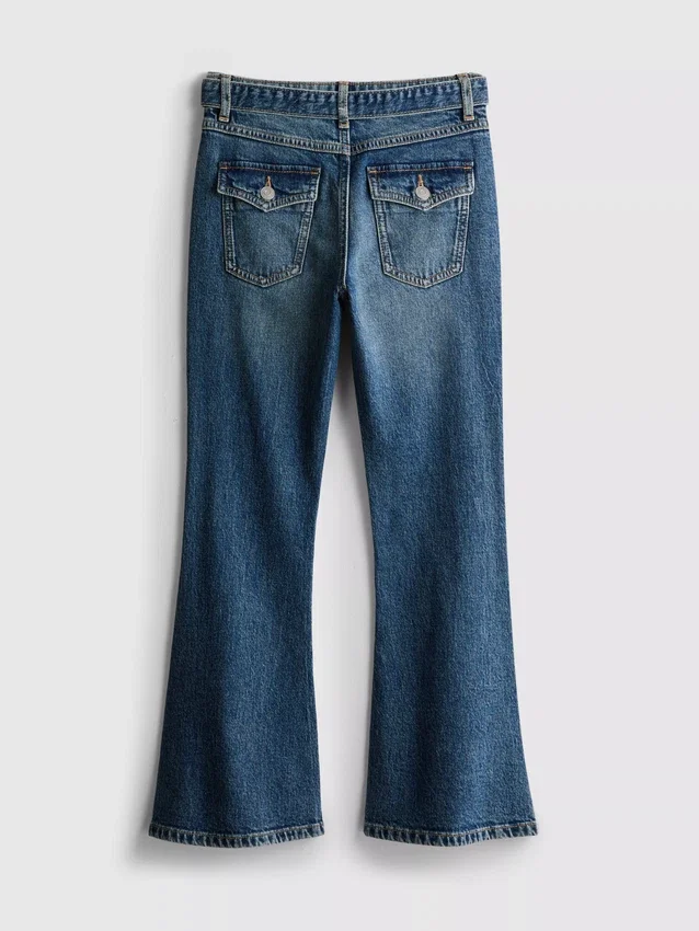 7–15 år | flare-jeans med bælte