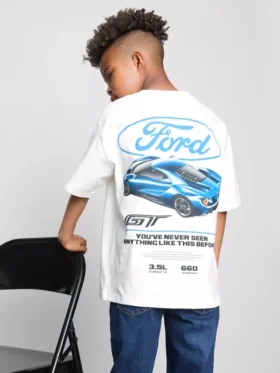 7–15 år | Ford-T-skjorte med grafisk motiv