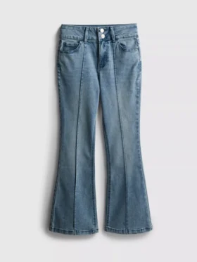 7-15 år | Jeans med pintuck og udvidet ben