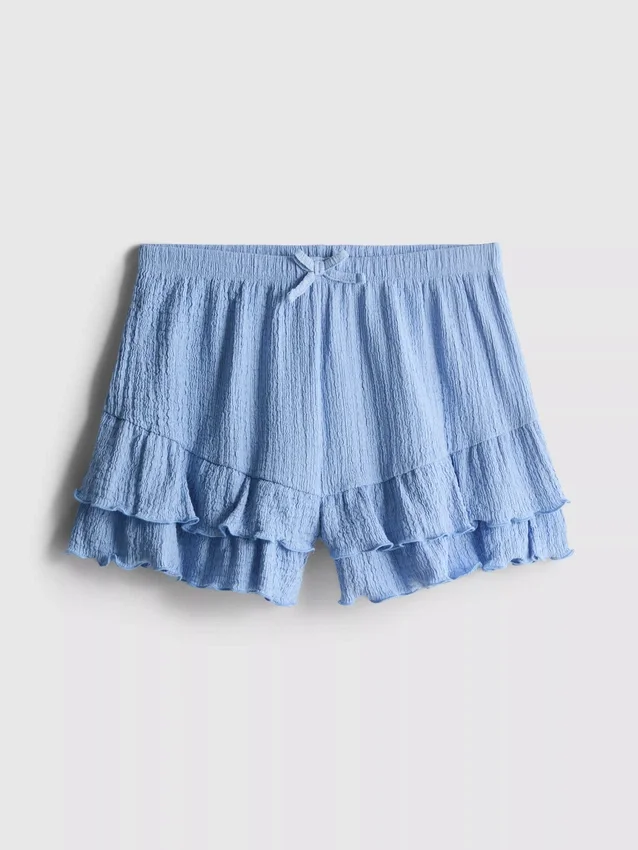 7–15 år | krøllede shorts med lag-på-lag-effekt