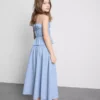 7–15 år | midi-nederdel i gingham-tern