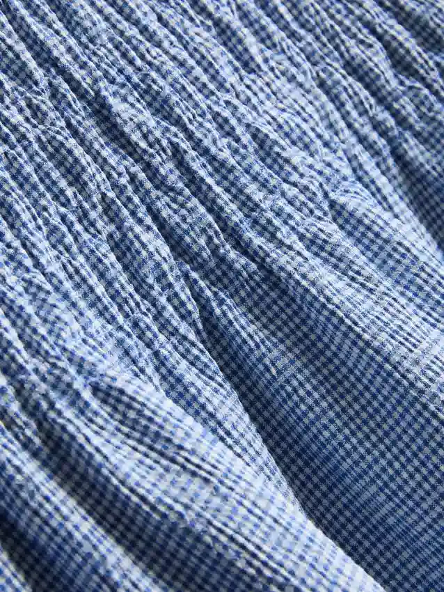 7–15 år | midi-nederdel i gingham-tern