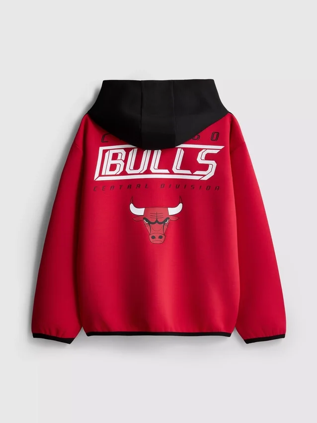 7–15 år | NBA Chicago Bulls hættetrøje med lynlås