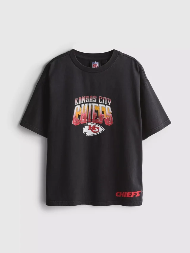 7-15 år | NFL Kansas City Chiefs T-shirt med acid wash
