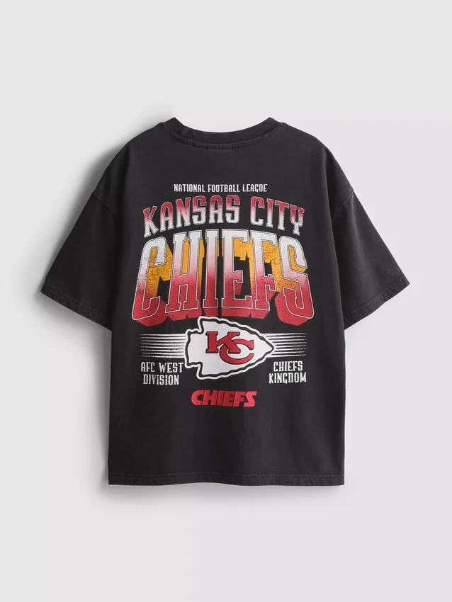 7-15 år | NFL Kansas City Chiefs T-shirt med acid wash