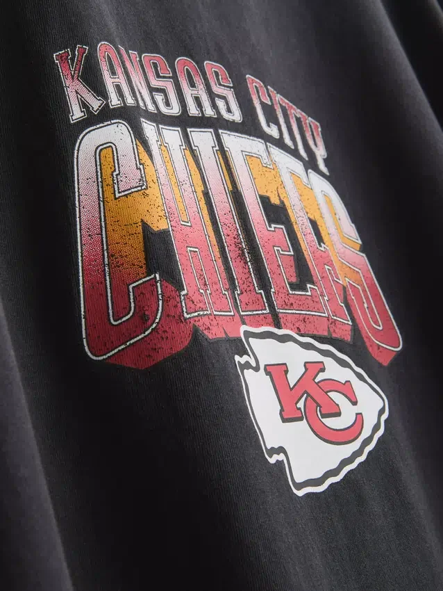 7-15 år | NFL Kansas City Chiefs T-shirt med acid wash