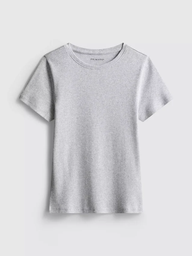 7–15 år | ribbet T-shirt