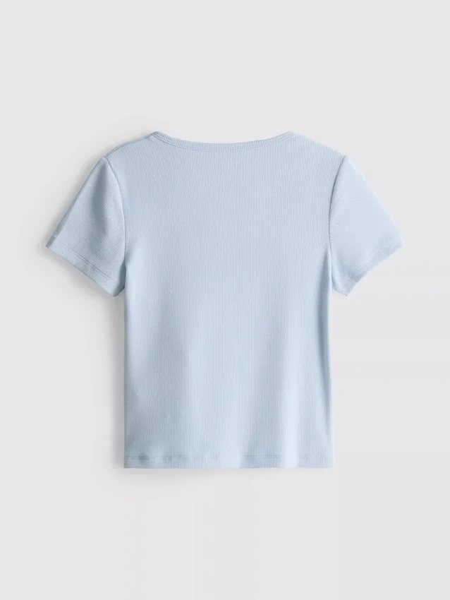7–15 år | ribbet T-shirt