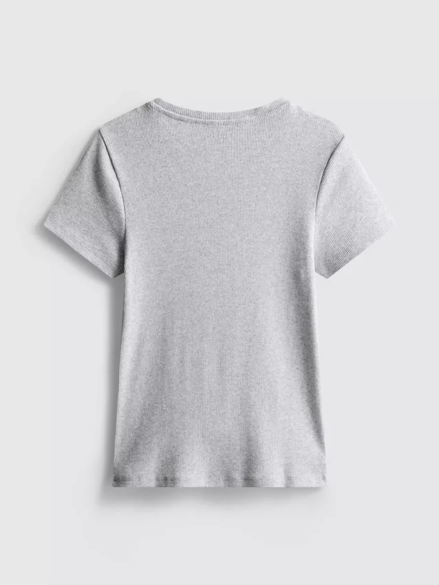 7–15 år | ribbet T-shirt
