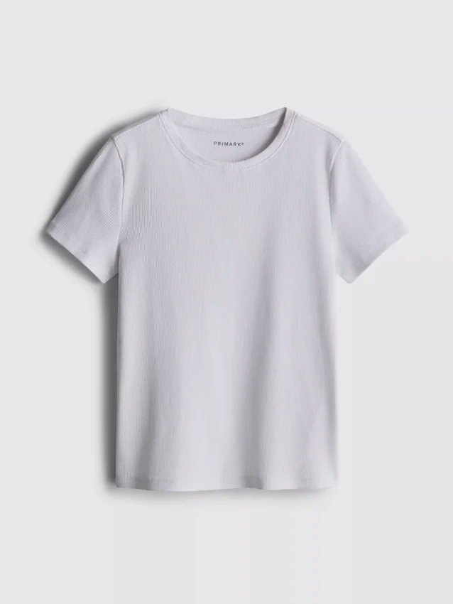 7–15 år | ribbet T-shirt