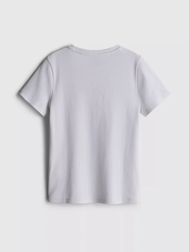 7–15 år | ribbet T-shirt