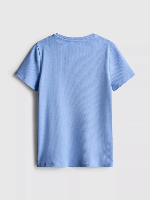 7–15 år | ribbet T-shirt