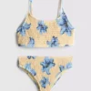 7-15 år | rynket bikini med print