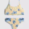 7-15 år | rynket bikini med print