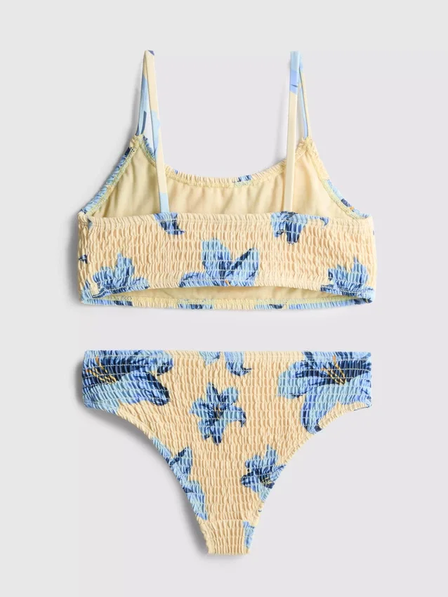 7-15 år | rynket bikini med print