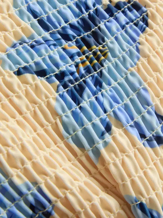 7-15 år | rynket bikini med print