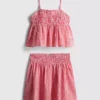 7–15 år | Sæt med gingham-bluse og nederdel