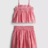 7–15 år | Sæt med gingham-bluse og nederdel
