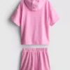 7–15 år | Sæt med håndklæde-hoodie og Shorts