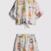 7-15 år | sæt med skjorte med slipsdetalje og shorts