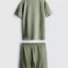 7-15 år | sæt med struktureret poloshirt og shorts