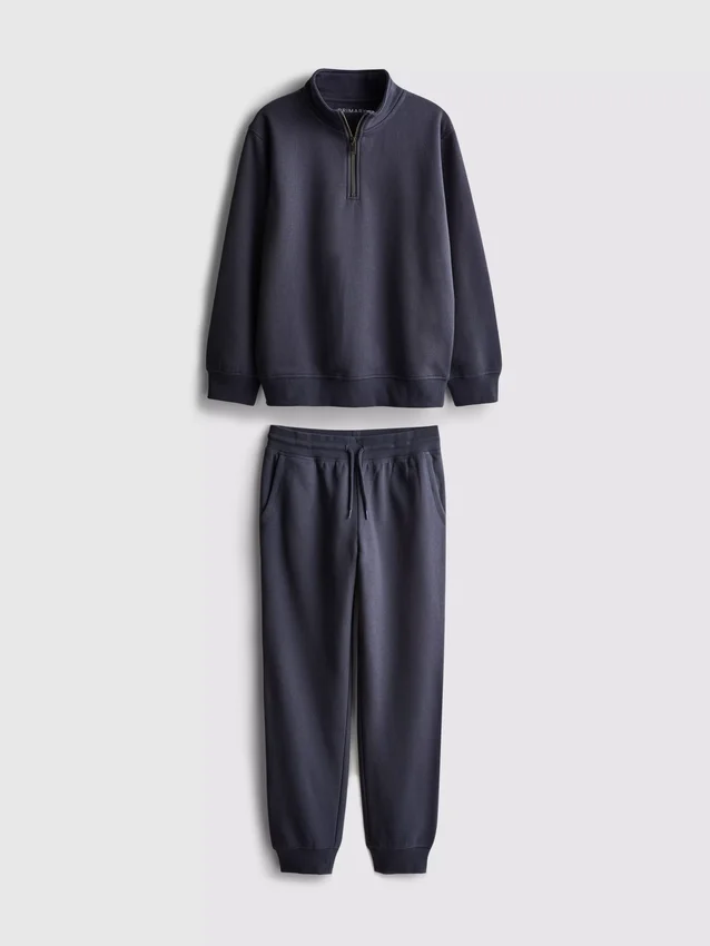 7–15 år | Sæt med sweatshirt med tragtkrave og sweatpants