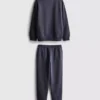 7–15 år | Sæt med sweatshirt med tragtkrave og sweatpants