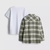 7-15 år | sæt med T-shirt og ternet skjorte
