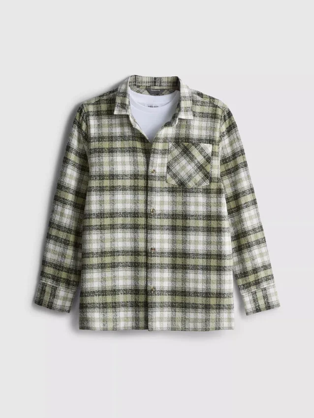 7-15 år | sæt med T-shirt og ternet skjorte