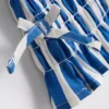 7–15 år | stribet bluse med rynkninger