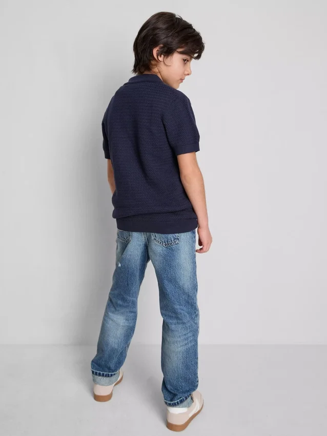 7–15 år | strikket poloshirt