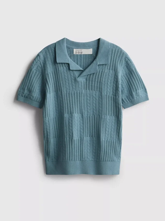 7–15 år | strikket poloshirt