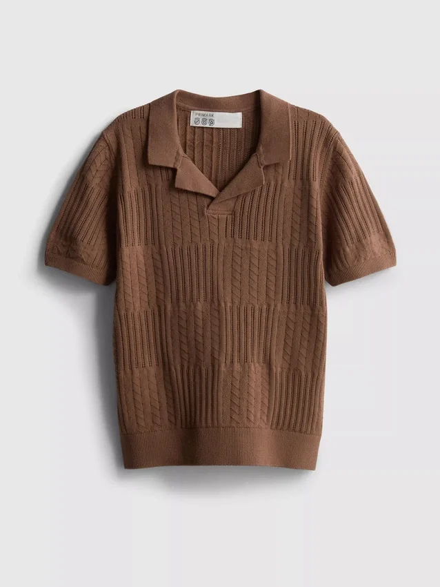 7–15 år | strikket poloshirt