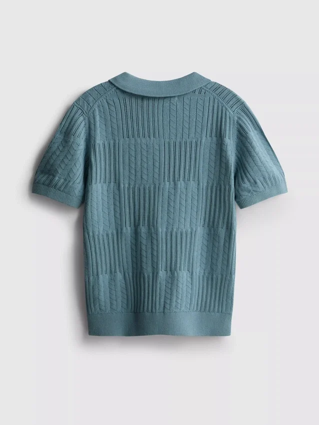 7–15 år | strikket poloshirt