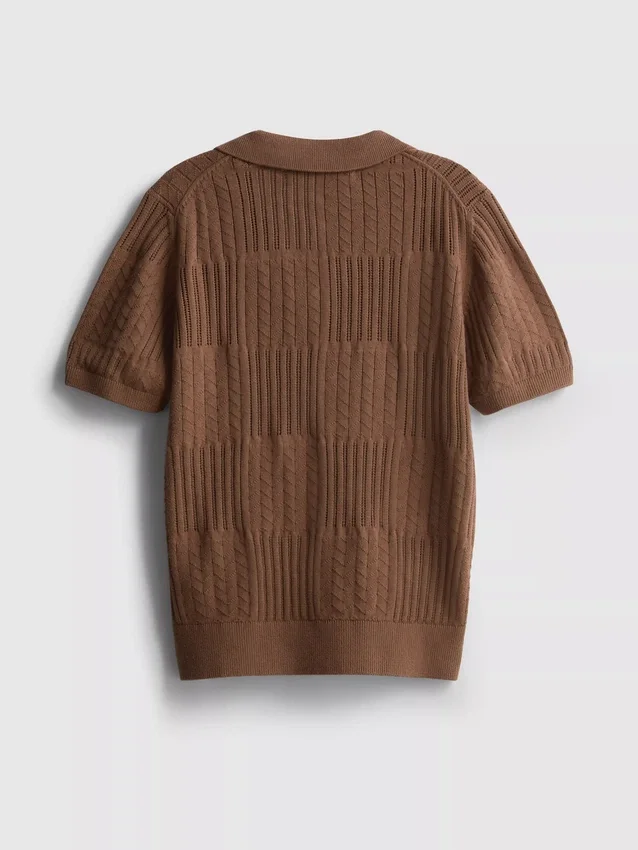 7–15 år | strikket poloshirt