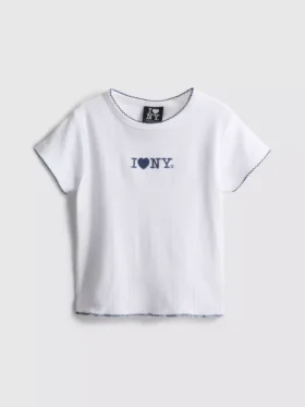 7-15 år | T-shirt med broderet »I Love New York«