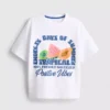 7–15 år | T-shirt med frugtmotiv og struktur