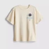 7–15 år | T-shirt med palme-print og struktur