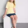 7-15 år | T-shirt med rynket peplum