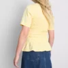 7-15 år | T-shirt med rynket peplum